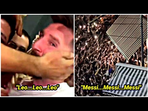 Lionel Messi can’t enjoy his dinner in peace as locals surround the restaurant in Argentina
