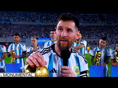 La palabra de Lionel Messi luego de alzar la copa en el Monumental: «Siempre soñé con este momento»