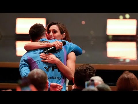 La emoción de Lionel Messi por el tema que le dedicó La Sole en el homenaje que organizó la Conmebol