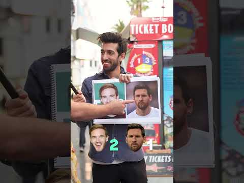 PewDiePie vs Lionel Messi: Asking Hollywood Tourists Who’s More Famous #shorts #pewdiepie