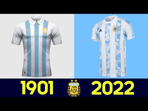 La evolución (Historia) de la camiseta de la Selección Argentina a lo largo de su historia 1901-2022