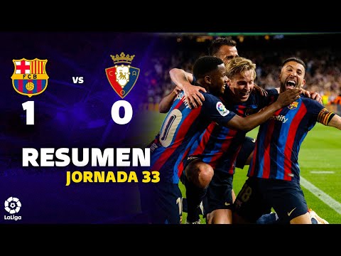 Barcelona vs Osasuna (1-0) | RESUMEN y GOLES | La liga 2023