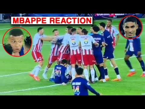 Mbappe Reaction on Hakimi Fight to Defend Messi