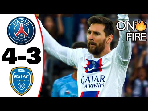 Lionel Messi Stunning Goal | PSG vs Troyes 4-3 ( All Goals  Highlights 2022)