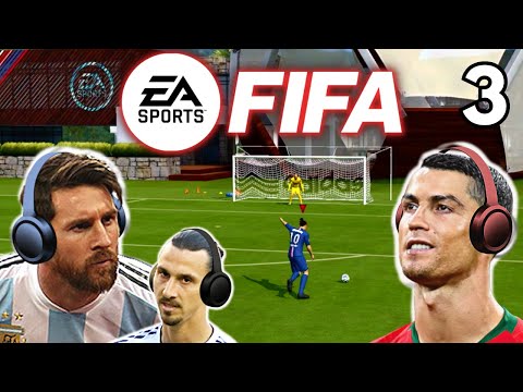 Messi & Ronaldo play FIFA – Free Kick Challenge with Zlatan!