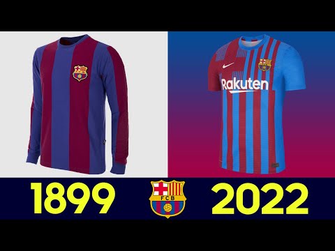 La Evolución de la Equipación de Fútbol del FC Barcelona | Todas las camisetas del FC Barcelona 2022