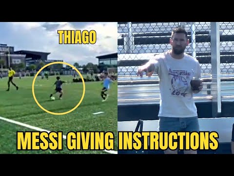 Messi Giving Instructions to his Son Thiago During his Match | Inter Miami vs Atalanta | Reactions |