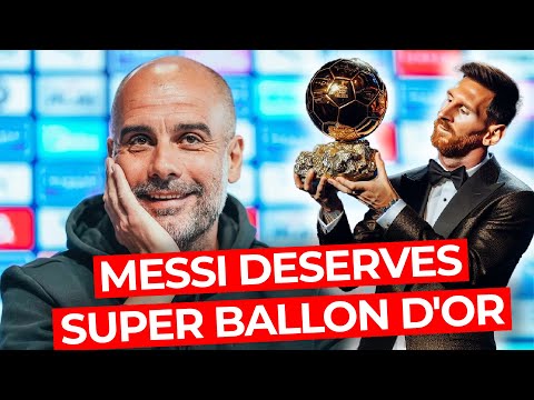Pep Guardiola EPIC REACTION on Messi’s 8th Ballon d’Or WIN