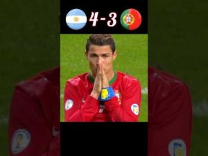 Messi vs Ronaldo 🥵🤯🥶 Argentina vs Portugal Penalty Shootout #shorts #football