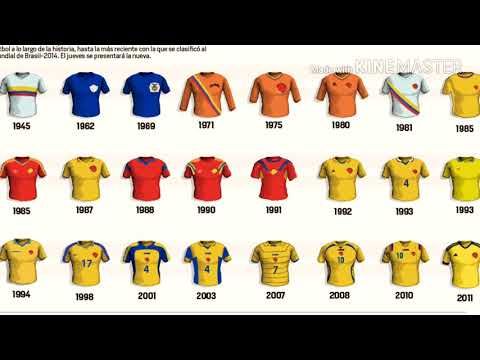 Camisetas de la selección Colombia desde su historia en el futbol