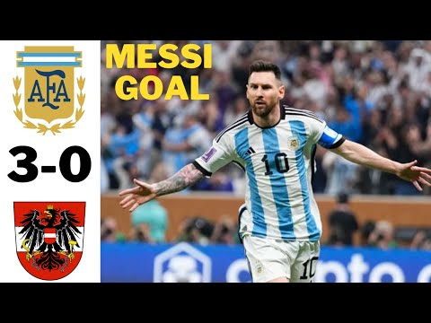 Messi Amazing Goal 😱 Argentina vs Austria 3-0 Highlights & All Goals 2023