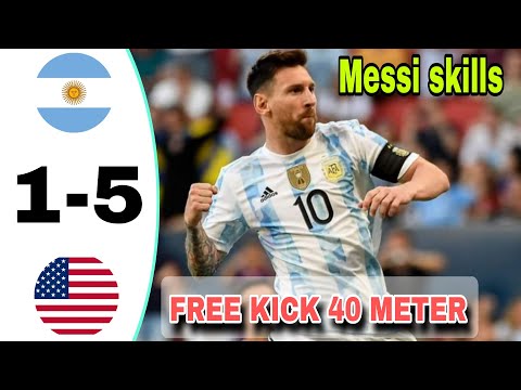 Messi 2 free Kick 💥 Argentina vs USA 5-1 All Goals & highlights -2023