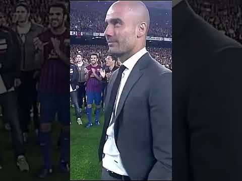 Pep Guardiola last game with Messi and FC Barcelona 🥲💔