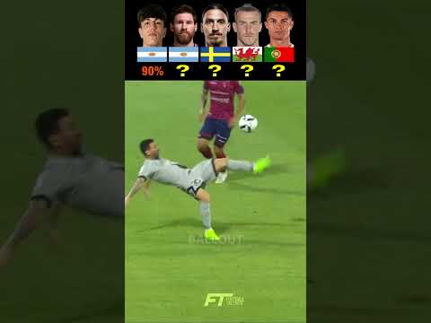 Ronaldo VS Messi VS Garnacho VS Zlatan VS Bale😬| Bicycle Kick Practice Makes Perfect