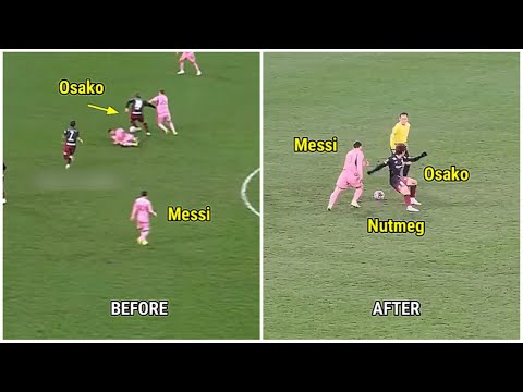 The moment Leo Messi taught Vissel Kobe players, Osako and Miyashiro, how to dribble 🫡🐐🇦🇷