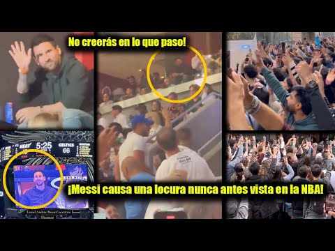 Mira cómo los amantes de la NBA recibieron a Messi en el estadio!